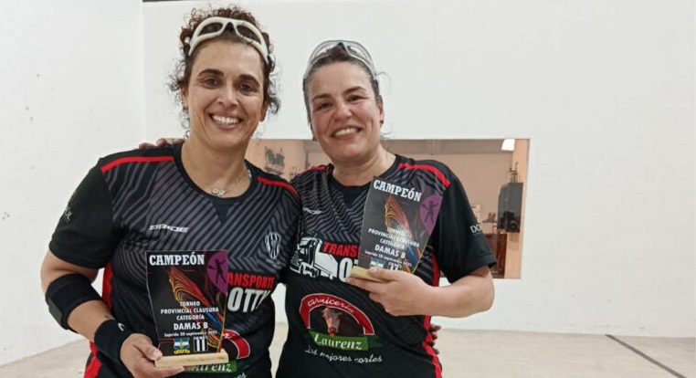 Marcela Pellejero y Mercedes Wagner brillaron en el Provincial de Pelota a Paleta en Laprida