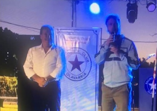 Se llevó a cabo la inauguración de la nueva luminaria en la zona de pileta de Racing