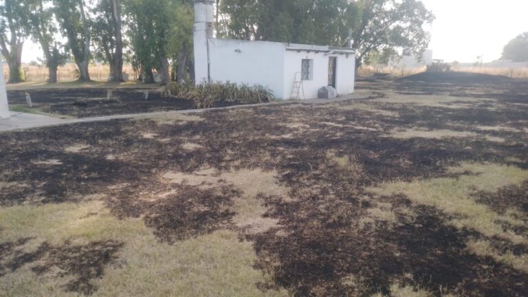 Voraz incendio en el predio del Club Luján